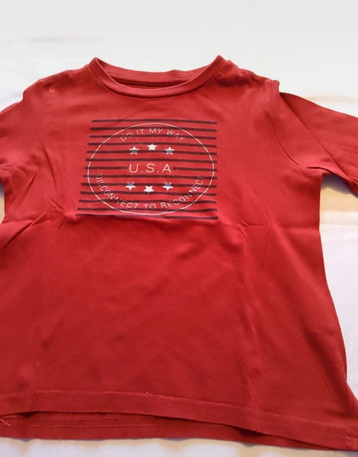 Tee-shirt USA rouge - photo numéro 2