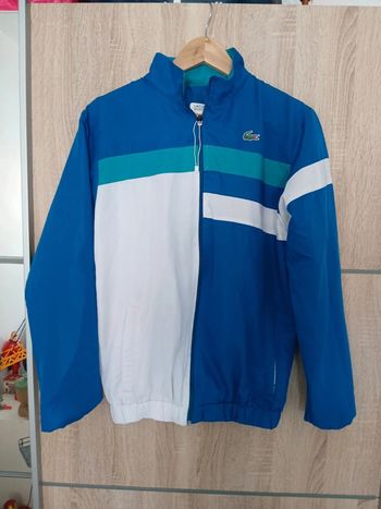 Veste lacoste bleu et blanche sport S