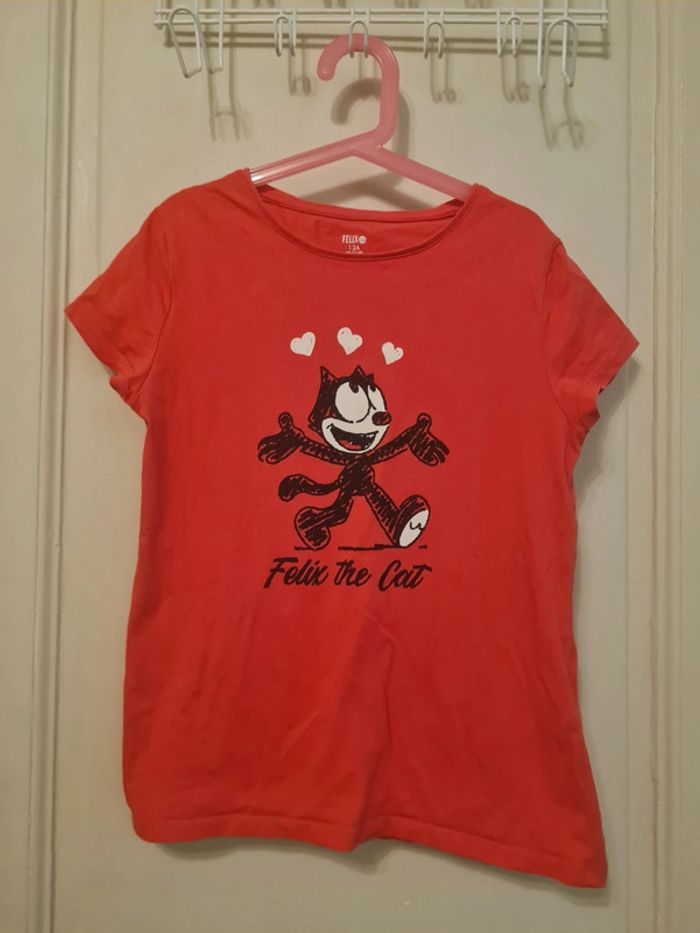 Tee shirt Felix le chat rouge taille 12 ans