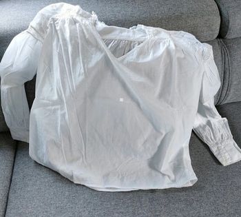 Haut femme léger blanc kiabi S manches longues