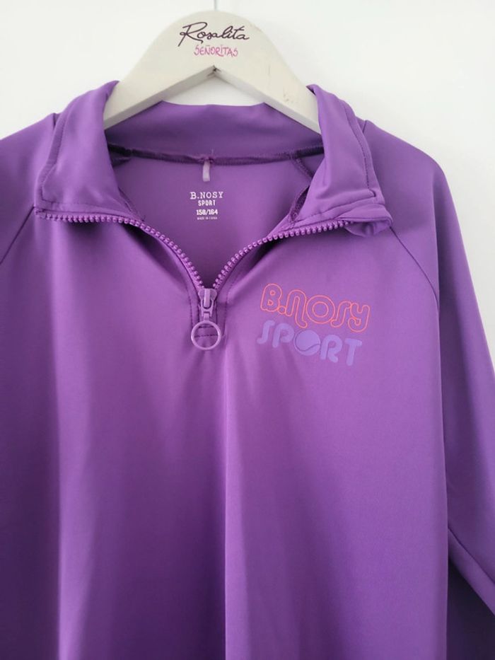 Haut sport ml violet b.nosy 13/14 ans tbe - photo numéro 2