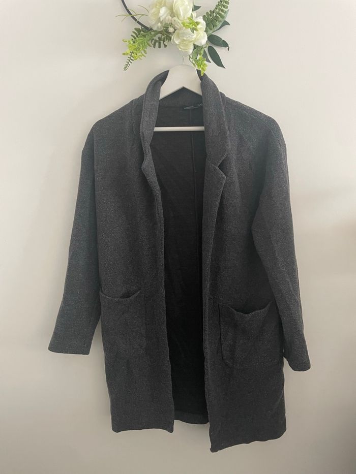 🌸pardessus manteau long fin gris Zara taille M 🌸