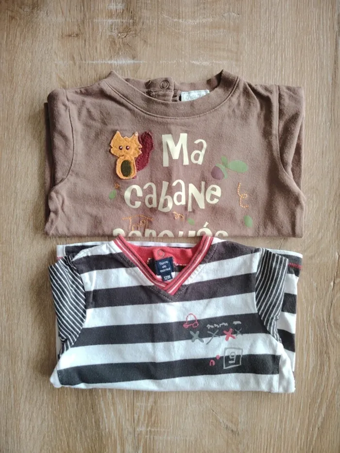 Lot de 2 t-shirts manches longues garçon