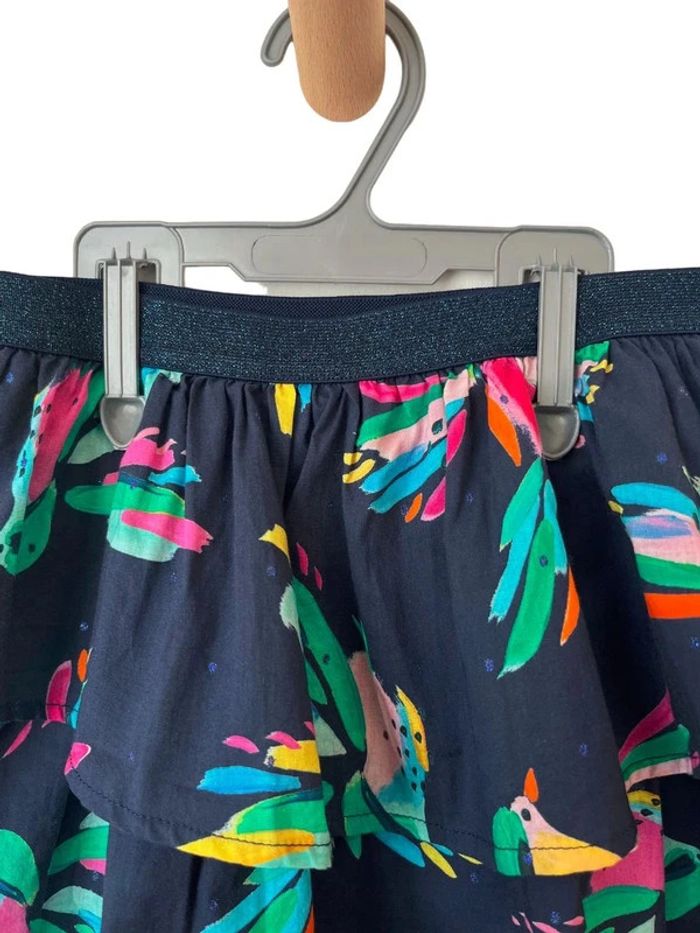 Jupe d'été marine (oiseaux multicolores) - Catimini 6 ans (116cm) - photo numéro 2