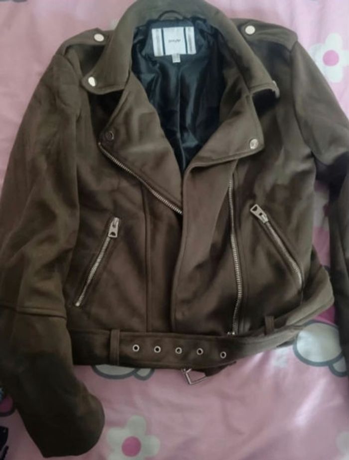 Veste suédine vert kaki - photo numéro 2