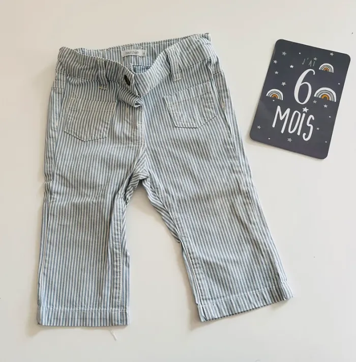 Pantalon rayé bleu - photo numéro 2