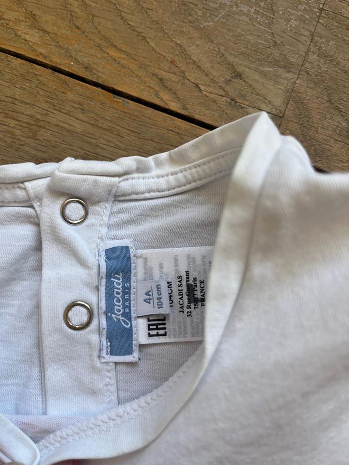 Tee-shirts blanc Jacadi 4 ans - photo numéro 8