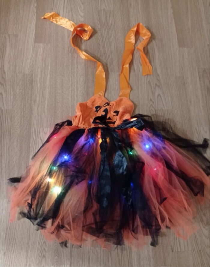 Déguisement robe citrouille LED 3-4ans - photo numéro 7