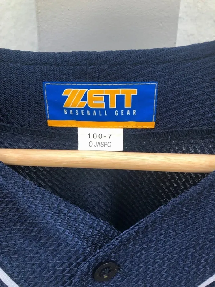 Zett rare Maillot japanese baseball jersey Japan Mens L - photo numéro 6