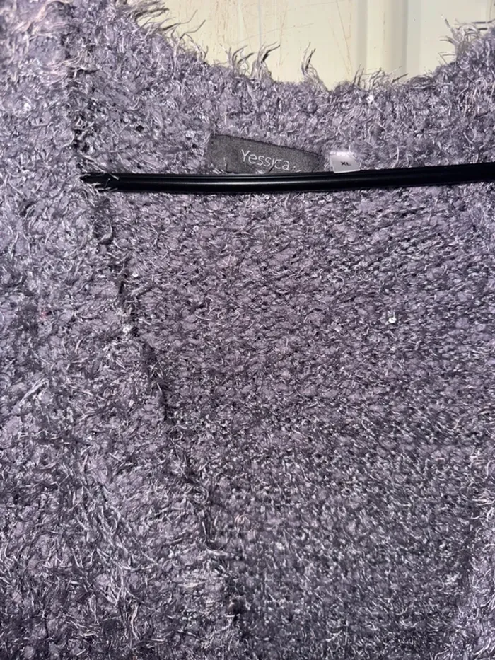 Veste en pilou avec lurex argenté taille XL - photo numéro 3