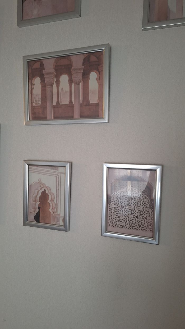 Pêle-mêle 10 cadres style oriental rose et argenté - photo numéro 2