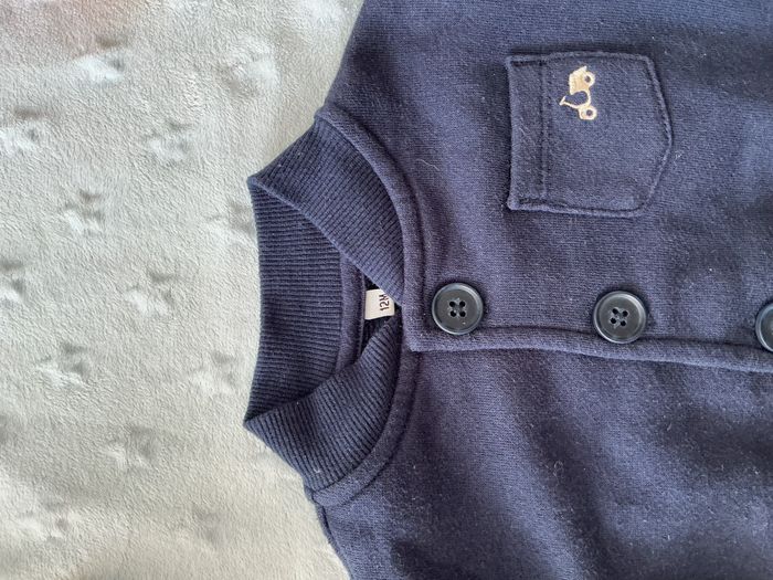 gilet à boutons marine poche poitrine 12 mois sans marque - photo numéro 8