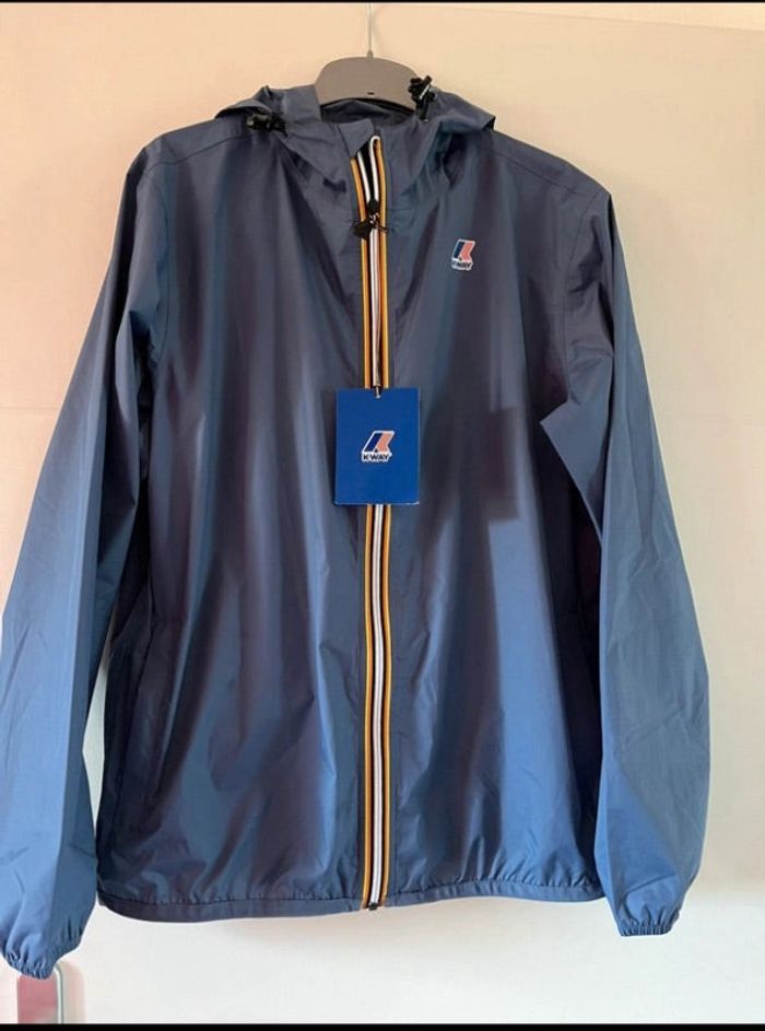 K-way imperméable coupe vent bleu
