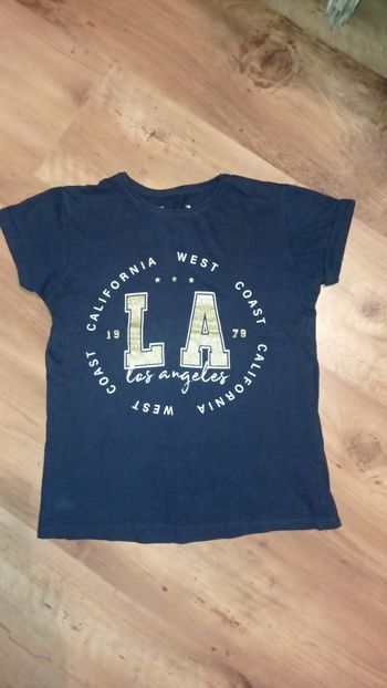 T-shirt fille marine et doré, Primark, taille 9-10 ans