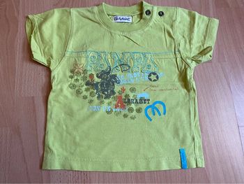 Joli T-shirt MC vert Alphabet T. 6 mois/67 cm garçon TBE