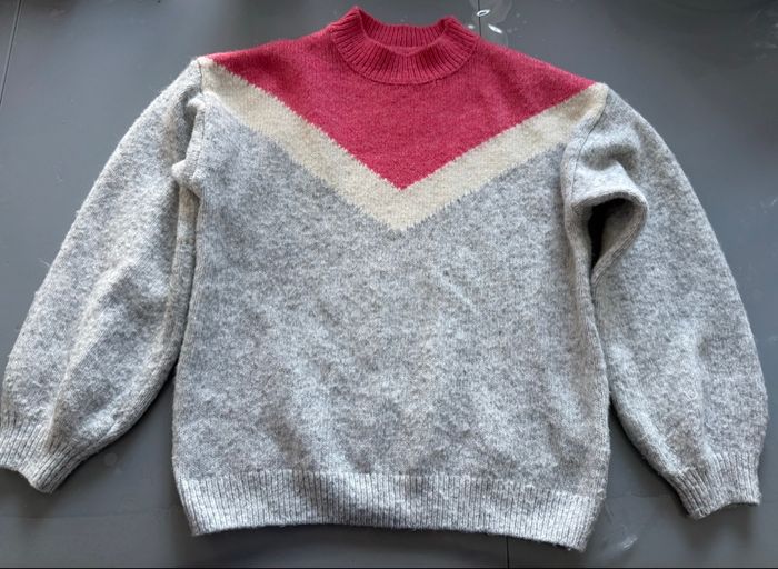Pull fille Vert Baudet T 10 ans gris et rose - photo numéro 6