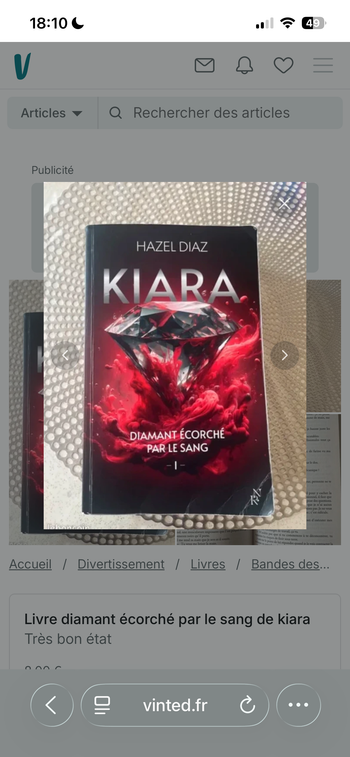 Livre diamant écorché par le sang 