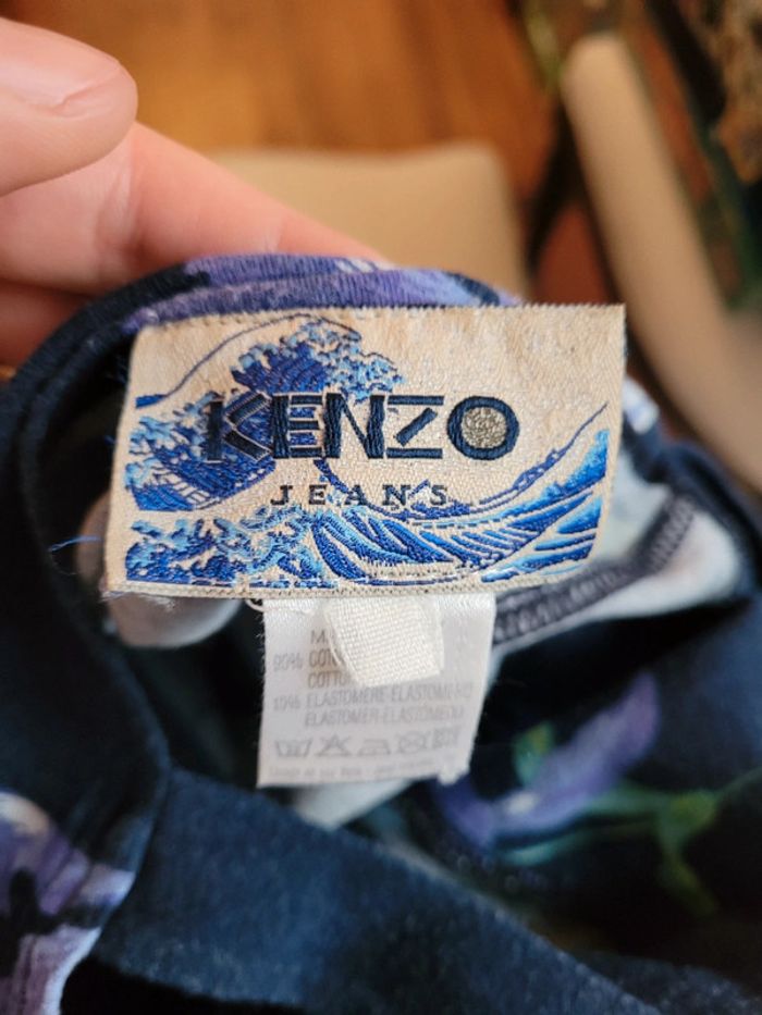 Robe Kenzo bain de soleil fleurs dos croisé 90% coton - photo numéro 3