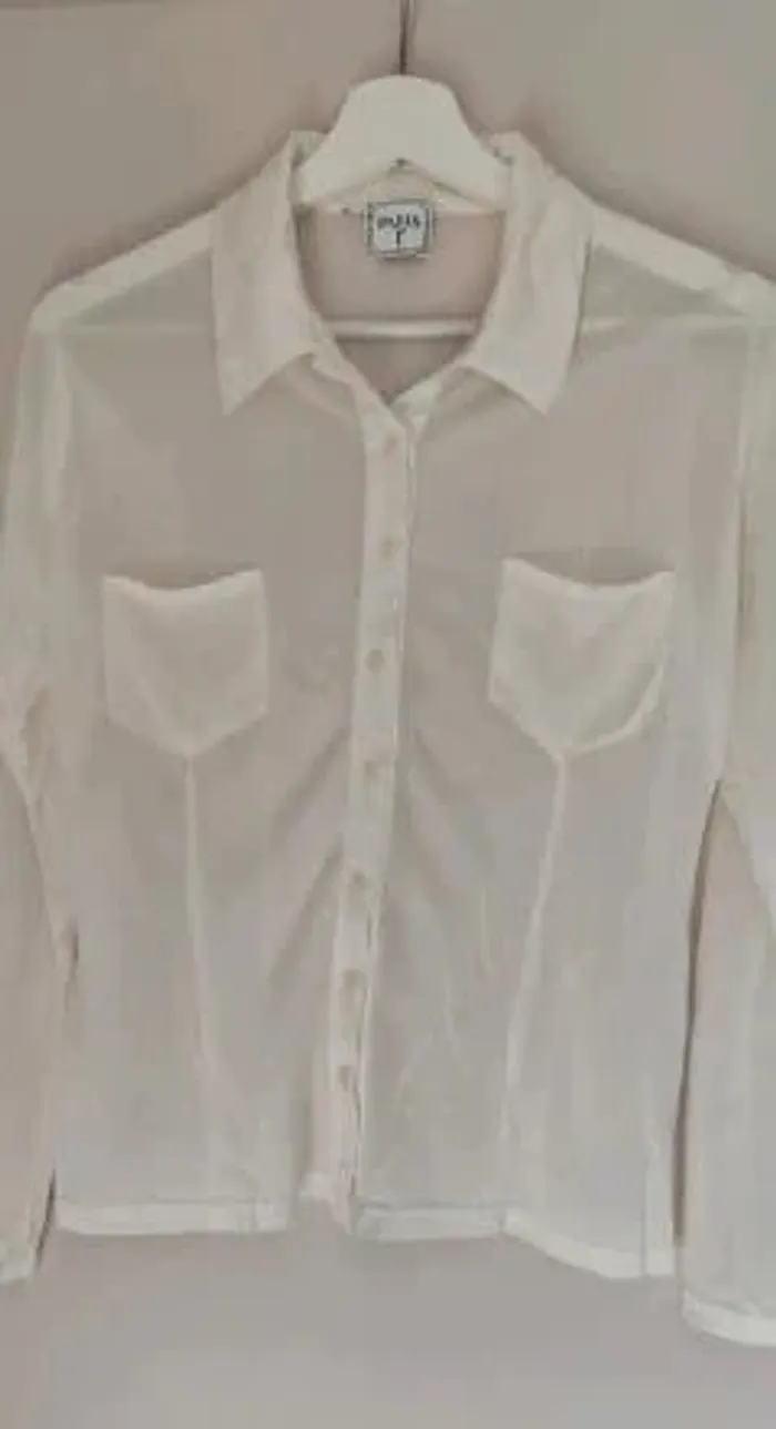 Chemisier transparent crème écru 36/38 - photo numéro 3