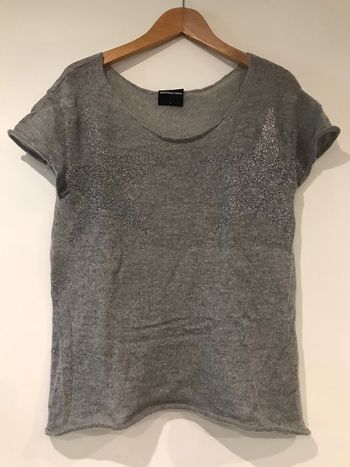 Pull manches courtes gris american retro taille 1