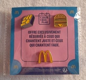 Lot de 3 Pin's McDo neuf