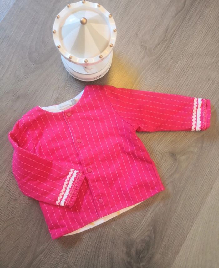 Gilet fille 6 mois catimini rose - neuf