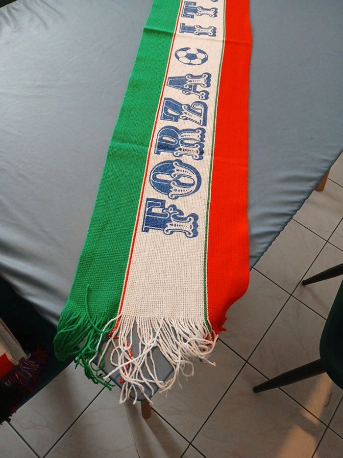 Ancienne écharpe foot Italie Italia - photo numéro 2