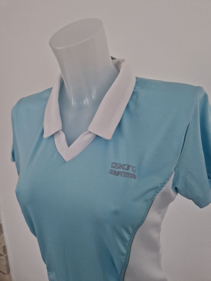 Polo d'équitation bleu, blanc Askara Compétition - photo numéro 2