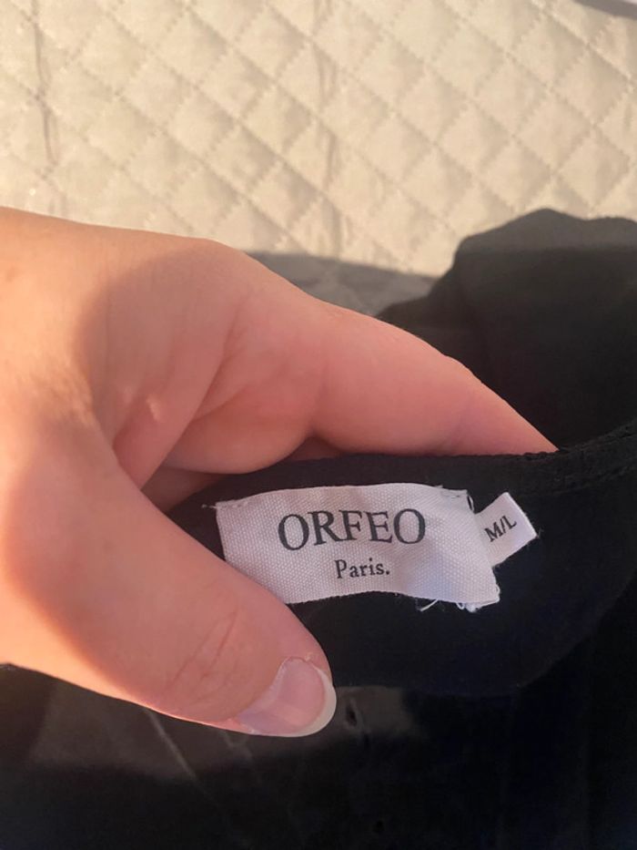 Top noir broderie orfeo M/L - photo numéro 4