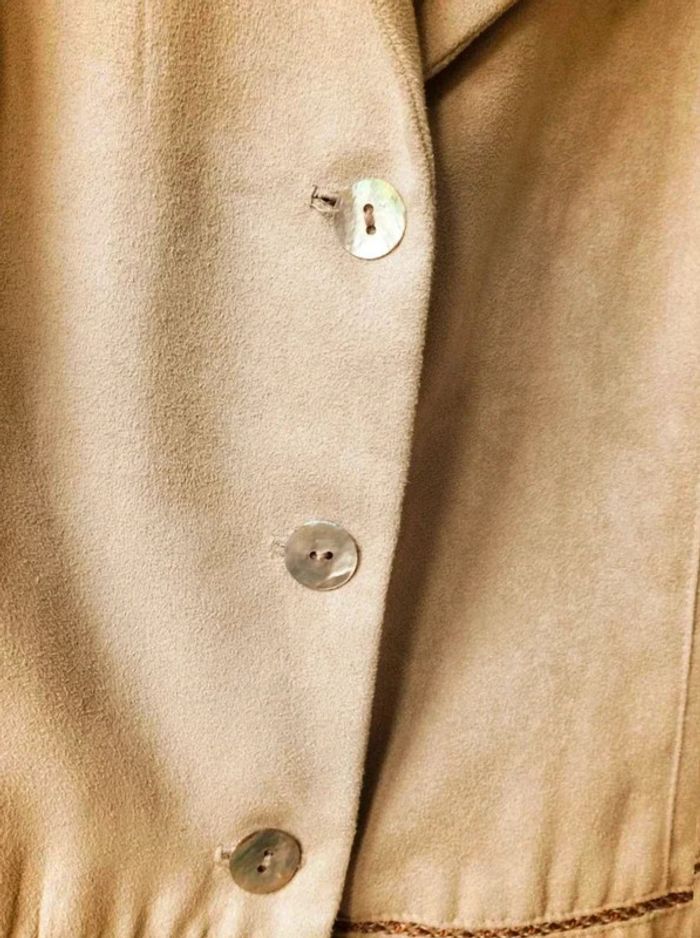 Veste blazer - Suédine - Sépia Vintage - Made in France 38 actuel - Parfait État - photo numéro 6