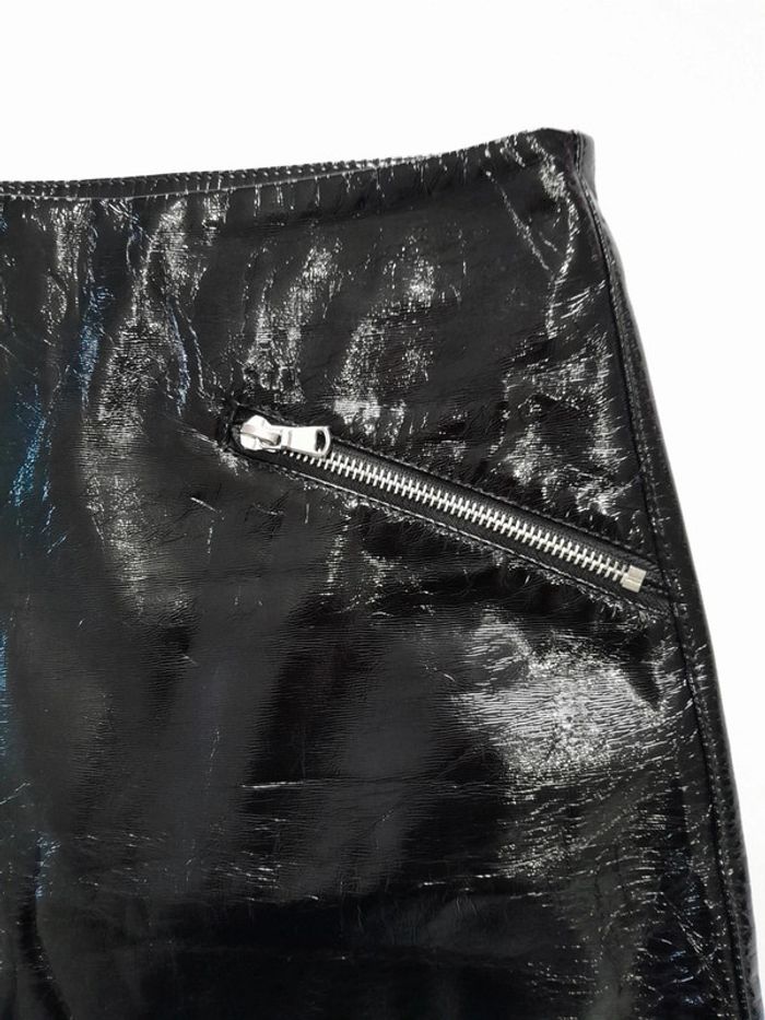 Jupe simili cuir brillant zip pimkie - photo numéro 5