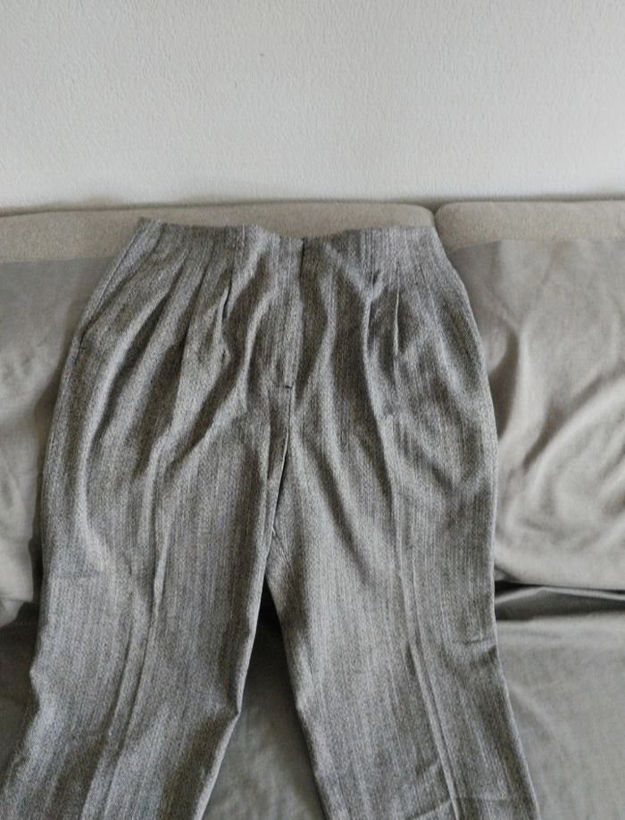 Pantalon habillé femme H&M gris chiné taille 44 - photo numéro 2