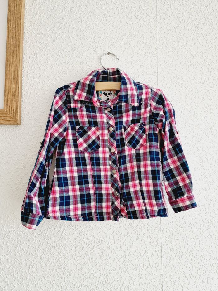 Palomino - Chemise à carreaux, manches longues (2 ans) - photo numéro 2