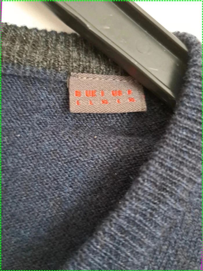 Pull col V Esprit taille L bleu marine - photo numéro 4