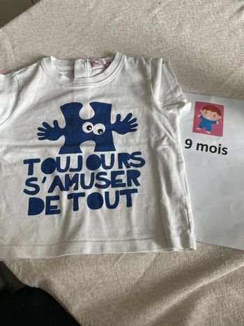 Tee shirt dpam 9 mois