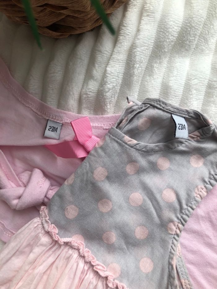 Robe et gilet rose et gris - photo numéro 9