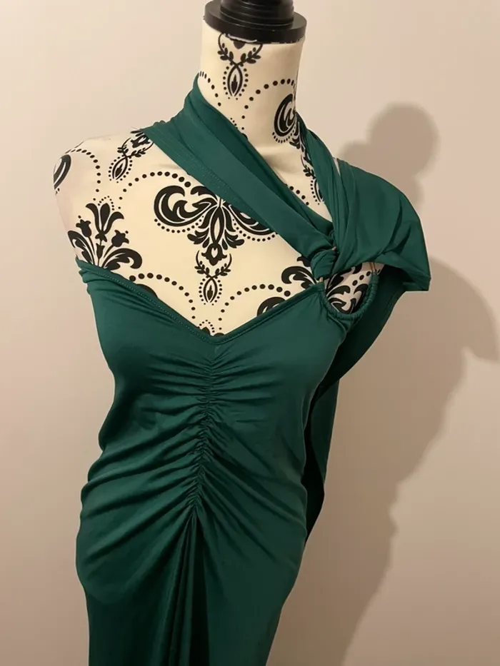 Robe de soirée asymétrique ZAFUL - Neuf - Vert émeraude - Taille M - photo numéro 2