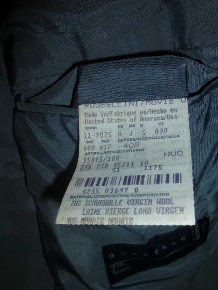 veste droite de costume marron rayé hugo boss taille 50 - photo numéro 4