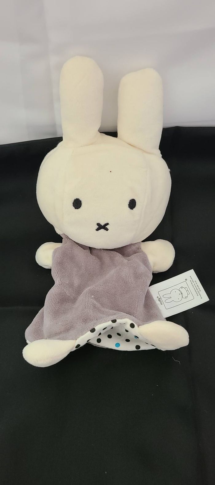 doudou miffy polaire gris pois intérieur doudou