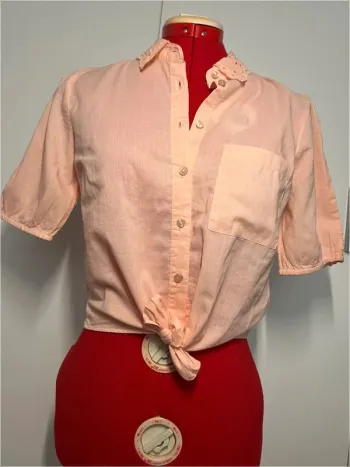 Chemisier rose saumon à dentelle Pimkie