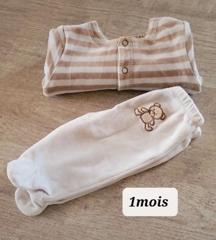 Pyjama 2 pièces bébé 1mois