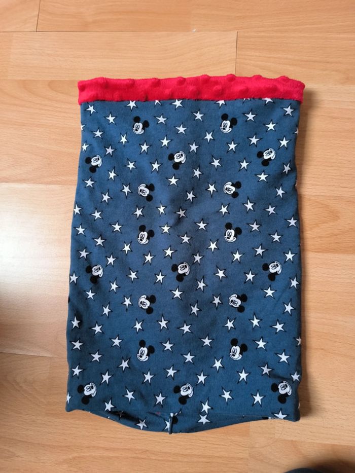 Snood Mickey bleu et rouge