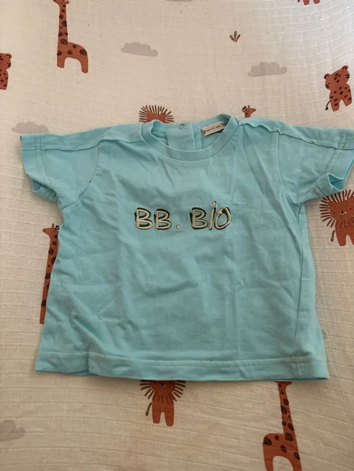 Lot tee shirt manche longue et manche courte 6 mois - photo numéro 8