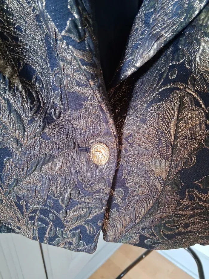 Veste brodée dorée - Nafnaf - 36/S - photo numéro 3