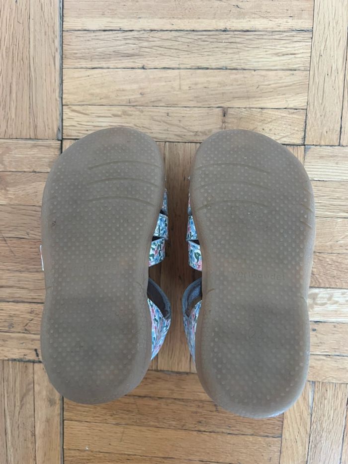 Sandales cuir bébé Vertbaudet – Taille 22 – Motif fleuri - photo numéro 6