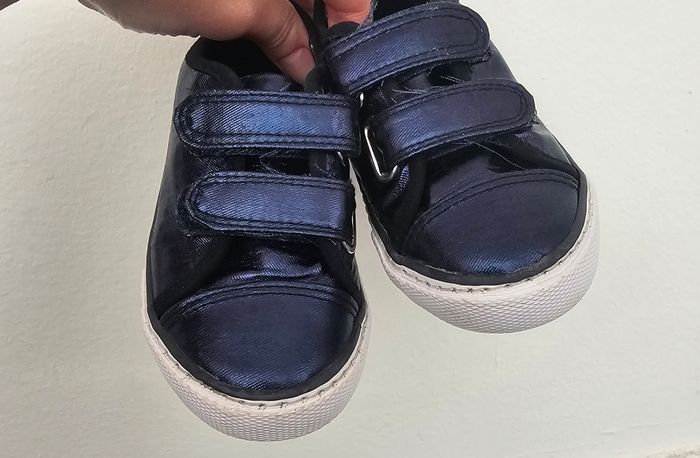 Basket style ballerine bleu reflet violet - photo numéro 6