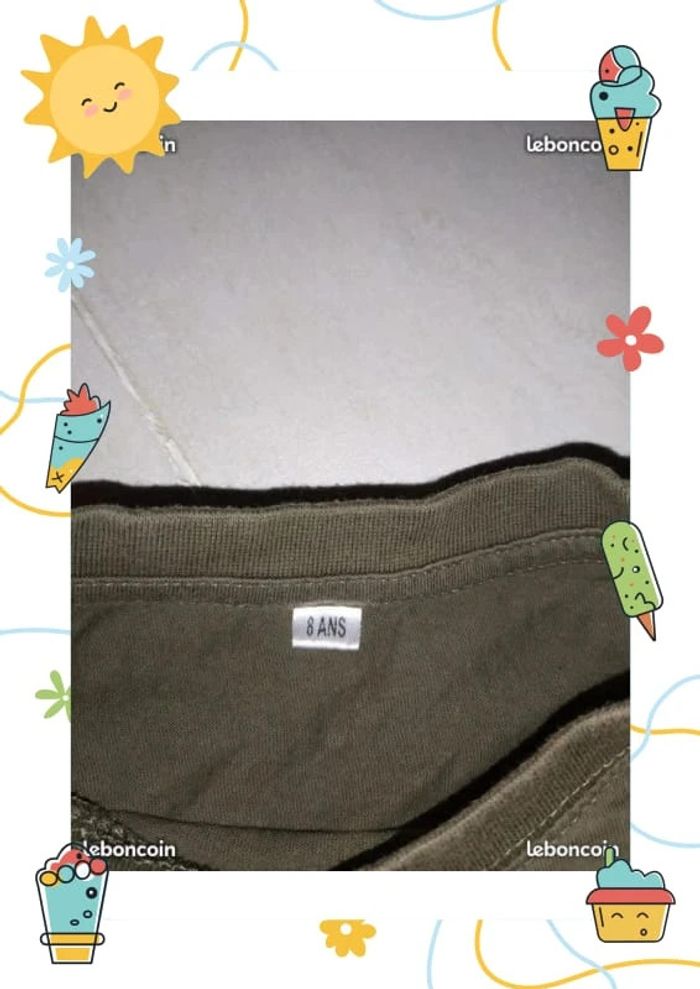 sweat manches longues kaki 8 ans - photo numéro 2