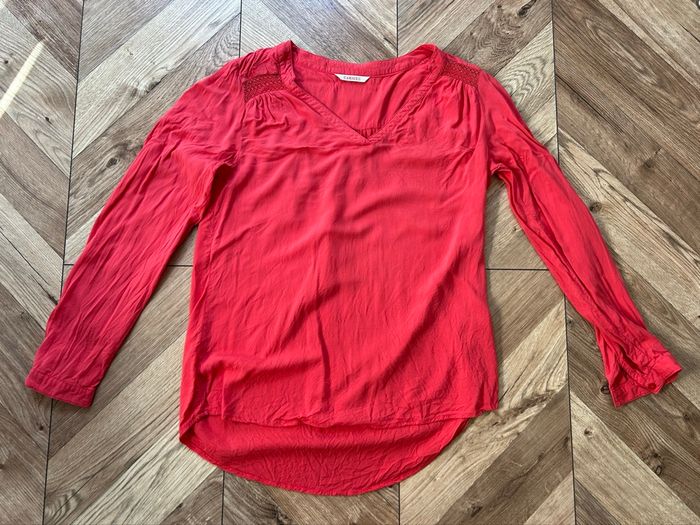 Blouse Fluide Camaïeu - Rouge Corail / Framboise - photo numéro 3