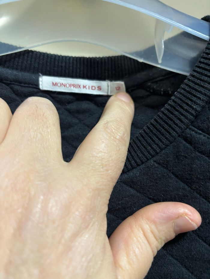 Pull noir en coton 100% Monoprix - photo numéro 2