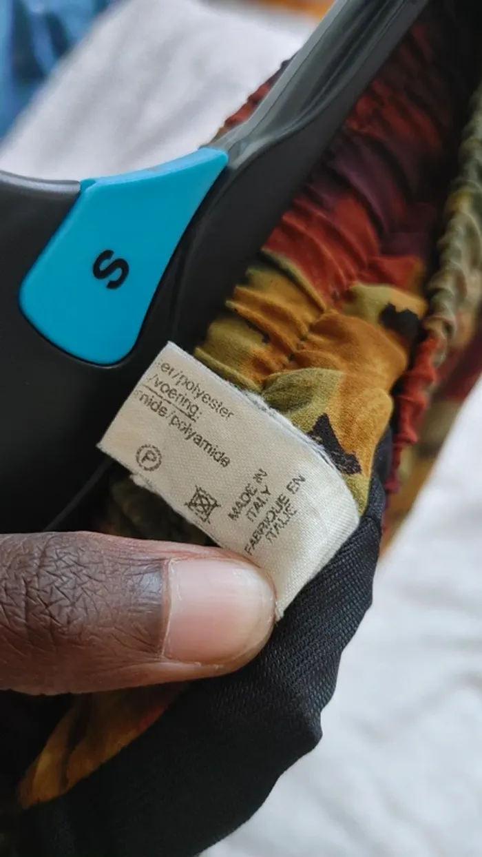 Jupe longueur genou plissé fleuri taille élastique haute - photo numéro 7